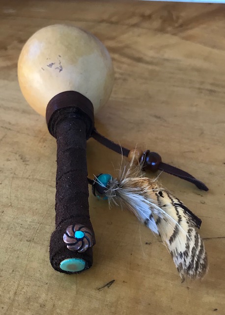 brown baby gourd rattle